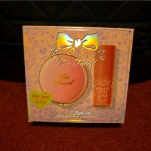 NEW Too Faced Dream a Little Dream blush & lip gloss set LIMITED EDITION $54val